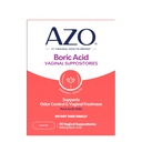 AZO® Acide borique Suppositoires vaginales, aide à soutenir le contrôle des odeurs et la santé intime avec l'acide borique cliniquement étudié, non-OGM, 30 Compte