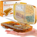 Travel Pill Organizer Medizin Spender - Moisture-Proof Pill Boxs und Organizer - Tragbare Vitamin-Containerhalter - 8 große Komponenten für Medikamente und Ergänzungen