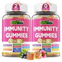 10 in 1 Immununterstützungsergänzungsgummis, w/Echinacea, Elderberry Vitamin C und Zink, Selenium, Vitamin D3 5000IU, Magnesium, Tägliche Immun Booster Multivitamin, für Antioxidante Knochenenergie, 2 Packung