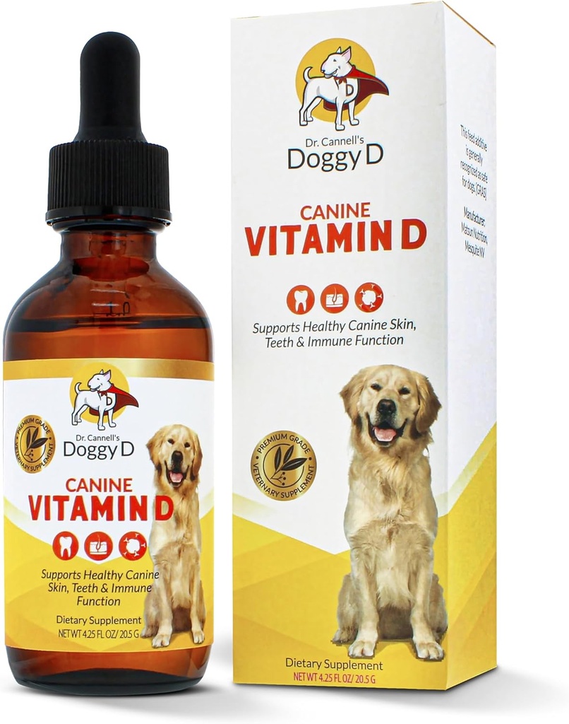 Doggyd Vitamina D3 Liquido per cani Gatti, 60mL, 60 conteggio a 1ml Dose