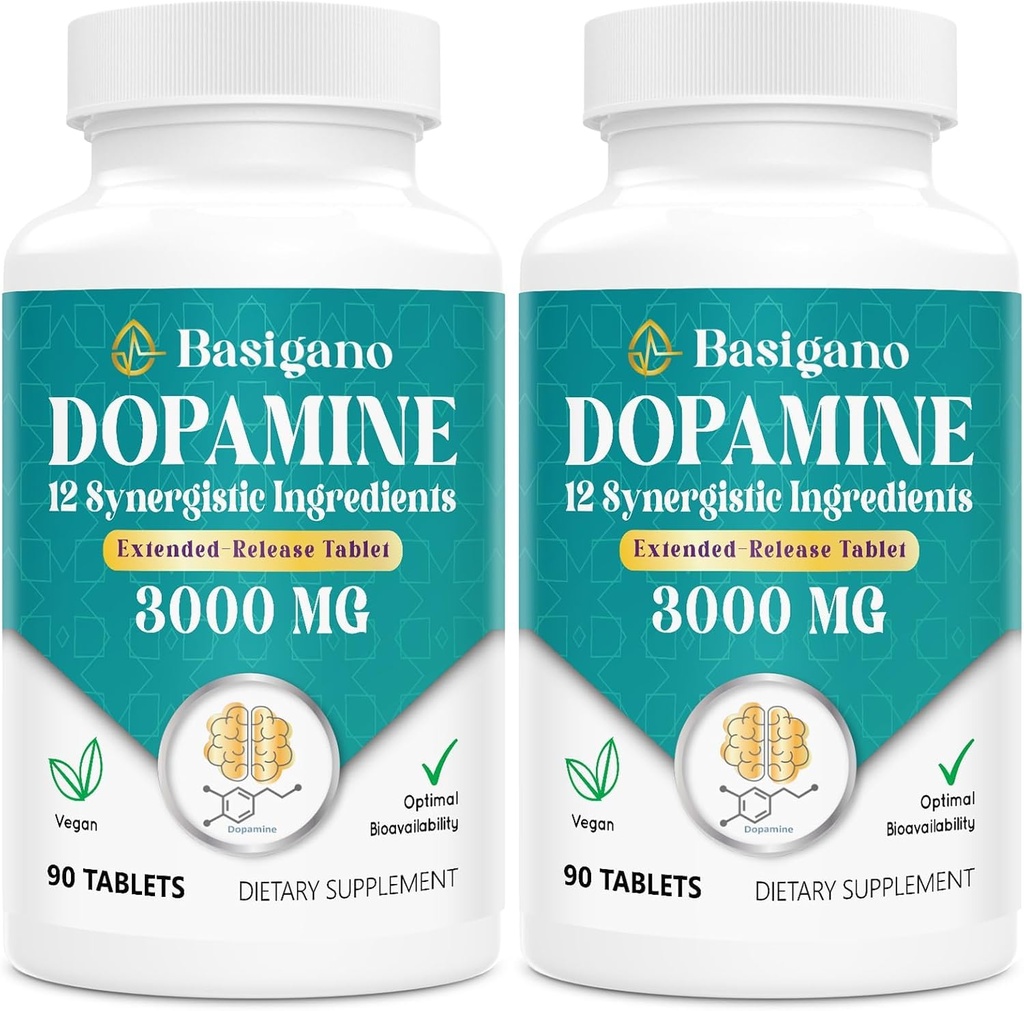 Integratore Dopamina Naturale - Senza Glutine - 90 compresse(Pack of 2)