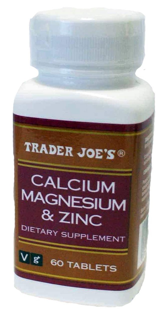 Trader Joe's Calcium Magnésium & Zinc, 60 comprimés