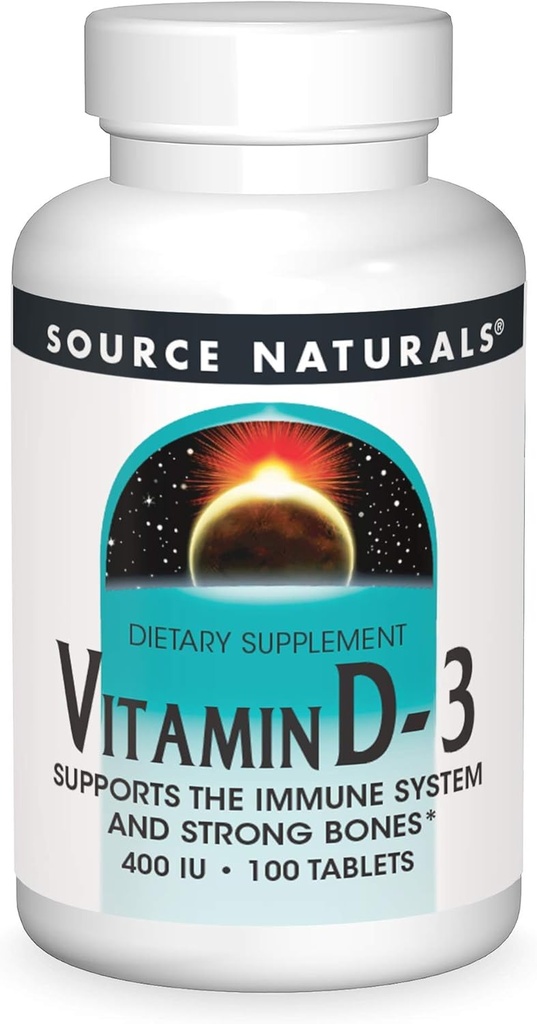 Quelle Naturals Vitamin D-3 400 iu, unterstützt das Immunsystem und starke Knochen* - 100 Tabletten