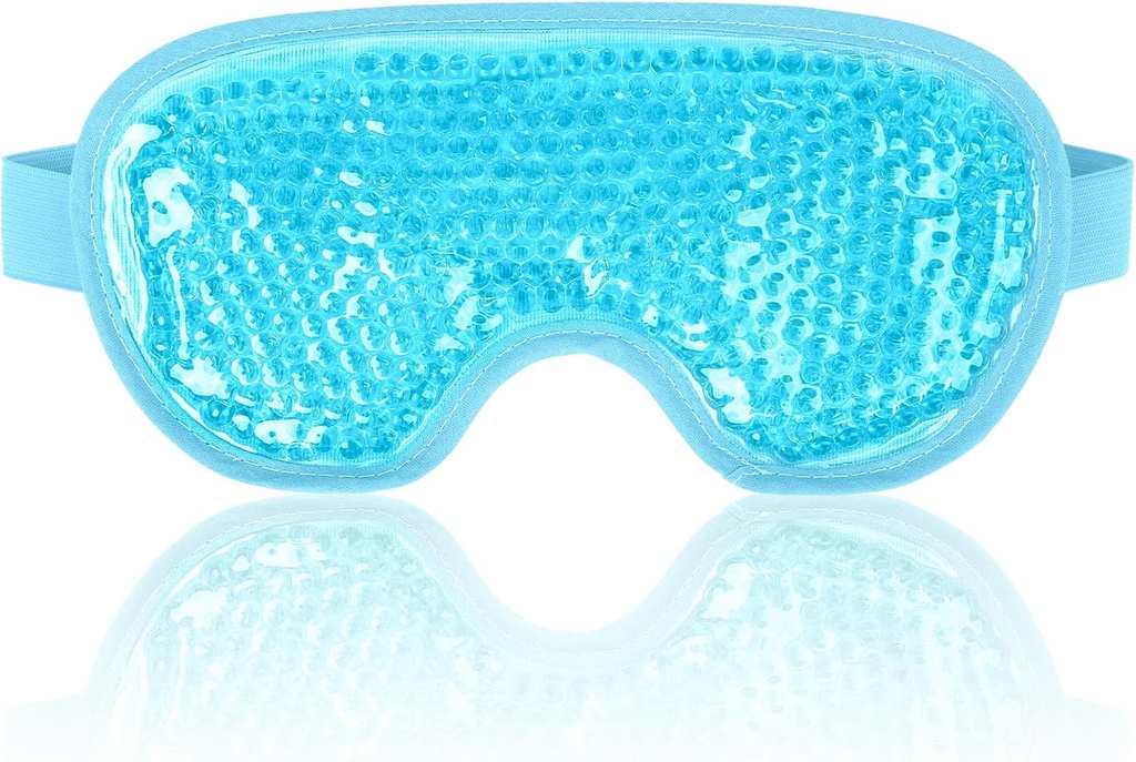 NEWGO Masque de refroidissement des yeux pour les yeux puffy, Cold Eye Masque de glace pour les yeux après chirurgie, stress de tension, yeux démangeaisons, maux de tête, cercles sombres - Bleu