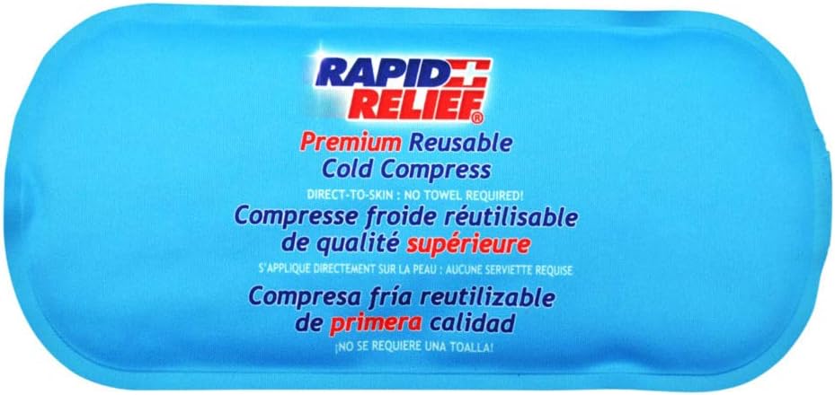 Gel réutilisable rapide Comprimé froid - Tissu souple Cold Pack pour blessures, premiers soins, entorses, maux de tête, douleurs musculaires et soulagement de la douleur
