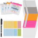 MARFOREVER 39 Pcs Pill Pouchs - Pill Poches Petits sacs de médecine Pill de voyage Organisateur réutilisable Translucide auto-étanchéité 28 Pcs Pill en plastique avec serrure à glissière 10 feuilles Étiquettes et 1 marqueur Pc