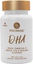 Promise Prenatal DHA - Pharmaceutical Grade Omega-3 DHA (3 Monate Versorgung) Einmal-Daily Erdbeer Flavored Softgel mit 290 mg DHA. Alle natürliche pränatale DHA für Babys Gehirn- und Augenentwicklung