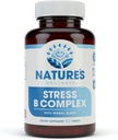 Vitamin B Complex Stress Relief | Alle natürlichen Mood Enhancer und Stress Unterstützung Ergänzung | Stress B Komplex mit Kräuterextrakt Mischung Plus Vitamin C, PABA und Cholin