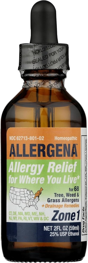 PROGENA - Allergenia Zona 1 - Gocce di sollievo allergia (2 FL Ounce)