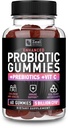 Probiotici Gummies per adulti e bambini (60 Conte | 5 miliardi di CFU) w / Organic Berry Antiossidanti & Vitamina C per il supporto immunitario e la digestione gummy- Prebiotici e probiotici per le donne Gummies