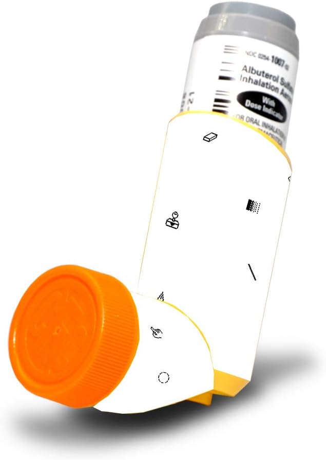 Peau MightySkins pour Inhalateur d'Asthme de Proventil HFA - Primary Honeycomb (Protection, Durable et Unique enveloppe de vinyle)