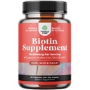 Natura Artigianato 10000 mcg Pure Biotin Pillole per Donne Uomini - Promuove Thicker e Capelli Fuller. Integratore naturale per la crescita dei capelli scintillanti - Capsule Vegetariani di Vitamina - Ottenere Chiodi Sgombranti