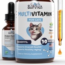 Cat Multivitamin - fördert gesunde Haut & Coat, Gelenkunterstützung, Langlebigkeit &amp; mehr - Katzen-Vitamine - Katzen-Ergänzungen & Vitamine - Katzen-Vitamine für Indoor-Katen - Kitten-Vitamine - Cat Immune Support - 1oz