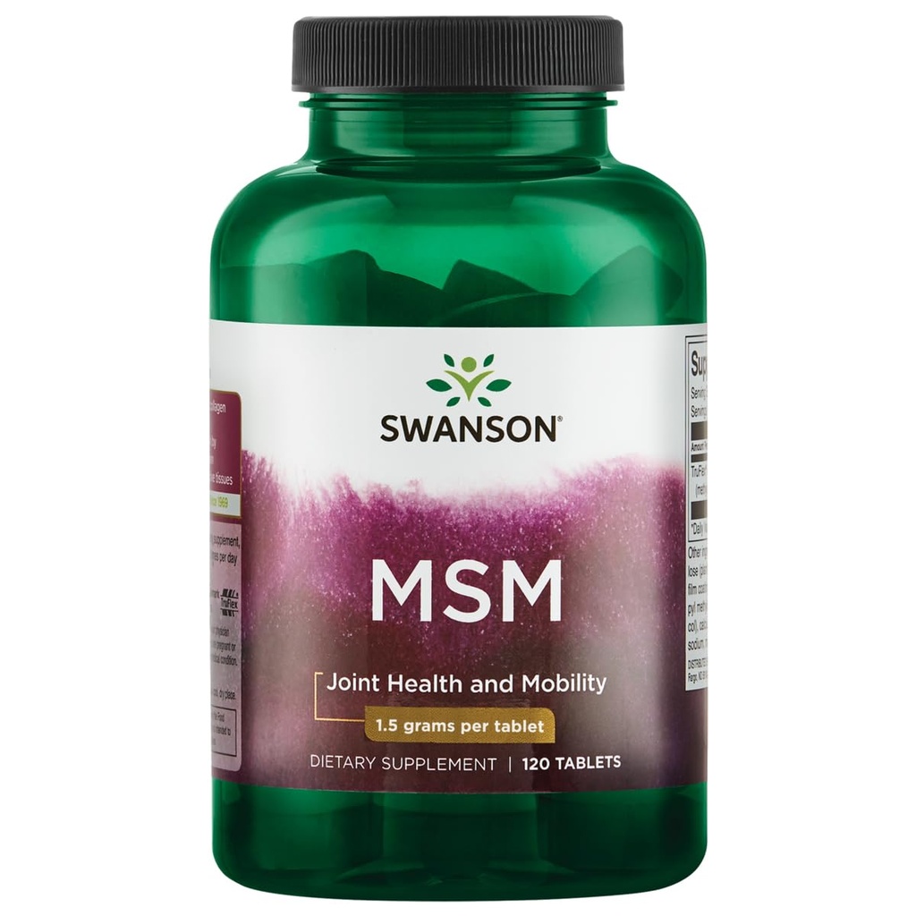 Swanson Msm 1500 Milligramme 120 Tabs