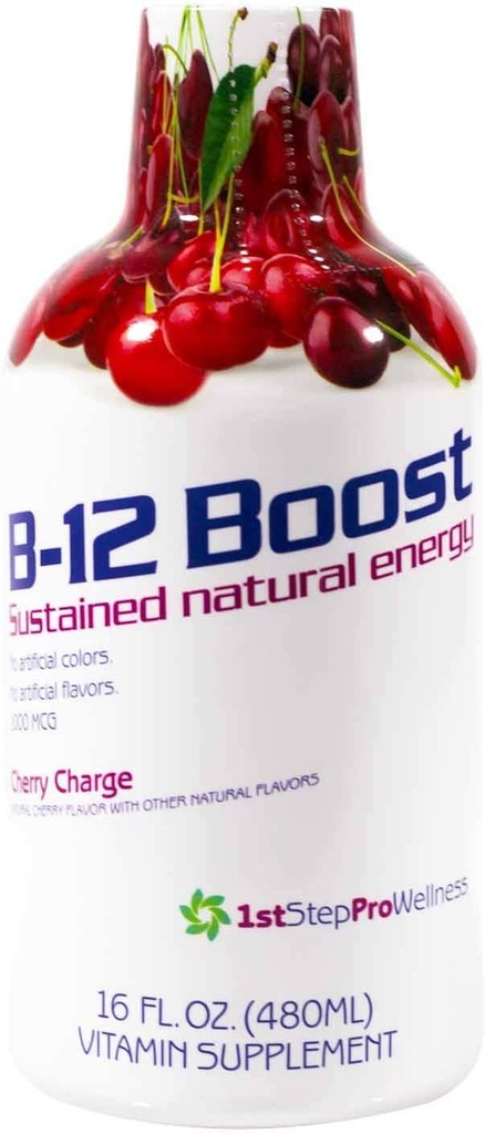 High Performance Fitness INC. 1st Step Liquid B-12, Cherry Charge, 16-fluid ounces
