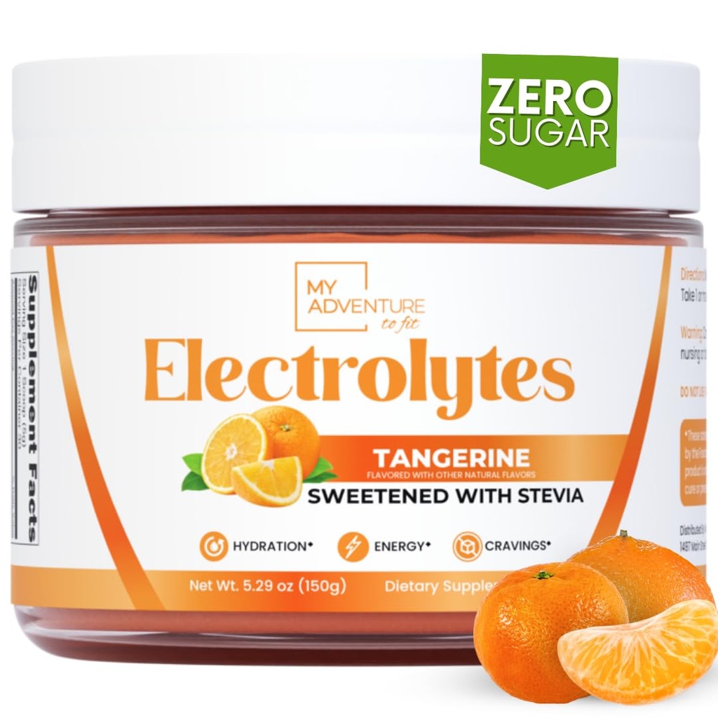 Zero Sugar - Tangerine Elektrolyte Pulver - Refreshing Hydration - Koffeinfreie Energie mit allen natürlichen Inhaltsstoffen - Vegan, Keto & Paleo - Sugar Free Electrolytes Hydration Drink Mix - 30 Portionen