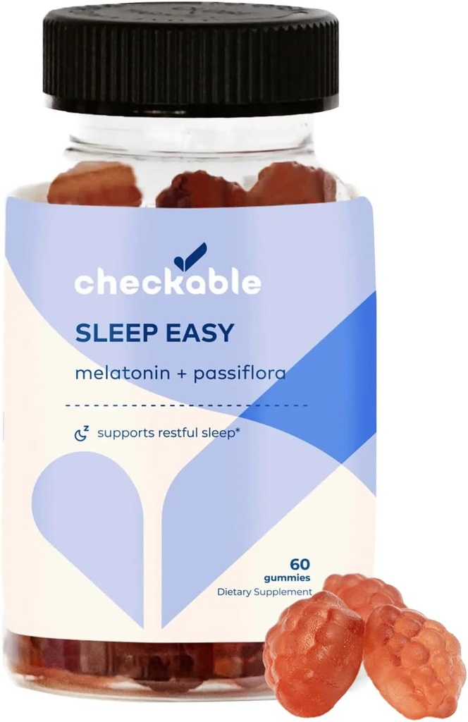 Gomma Melatonina Checkable® - 60 Conte - Melatonina, Passiflora e Vitamina B6