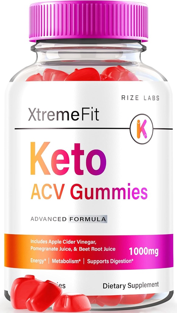 rize labs - Xtremefit Keto ACV Gummies per la perdita di peso avanzata, formula avanzata, supplemento di Aceto di sidro di mele (60 Gummies)