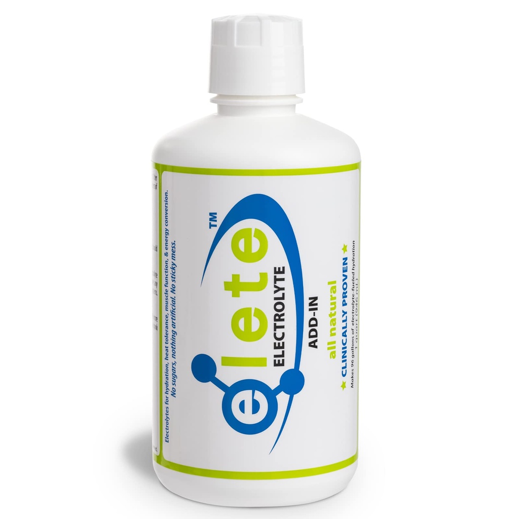 Elete Electrolyte Add-in Gocce di idratazione | Sodio, Magnesio, Potassium & Trace Minerals | Unflavored, All Natural | Leg and Muscle Cramp Relief | Trasforma ogni bevanda in una bevanda sportiva, 32oz