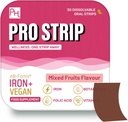 PROSTRIP® Iron+ AB-Fortis® 14mg Added with Vitamin C, B1, B2, B6, Folic Acid, Beetroot, Spinach and Tart Cherry – 30 Oral Vegan Strips – No Water Needed – High Absorption by Prowise Healthcare