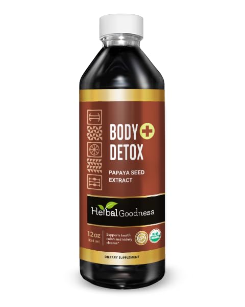 Herbal Goodness Body Detox Liquid 12oz - Natural Detox Drink & Colon Cleanser für Verdauungs-Gesundheit, Immunität Boost, Gut Support und Toxin-Entfernung - Made in USA