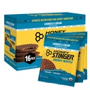Honey Stinger Organic Gluten Free Cookies & Cream Waffle, Energy Stroopwafel for Exercise, Endurance and Performance, Nutrizione sportiva per la casa e la palestra, Pre & durante l'allenamento, 16 Waffle, 16.96 Ounce