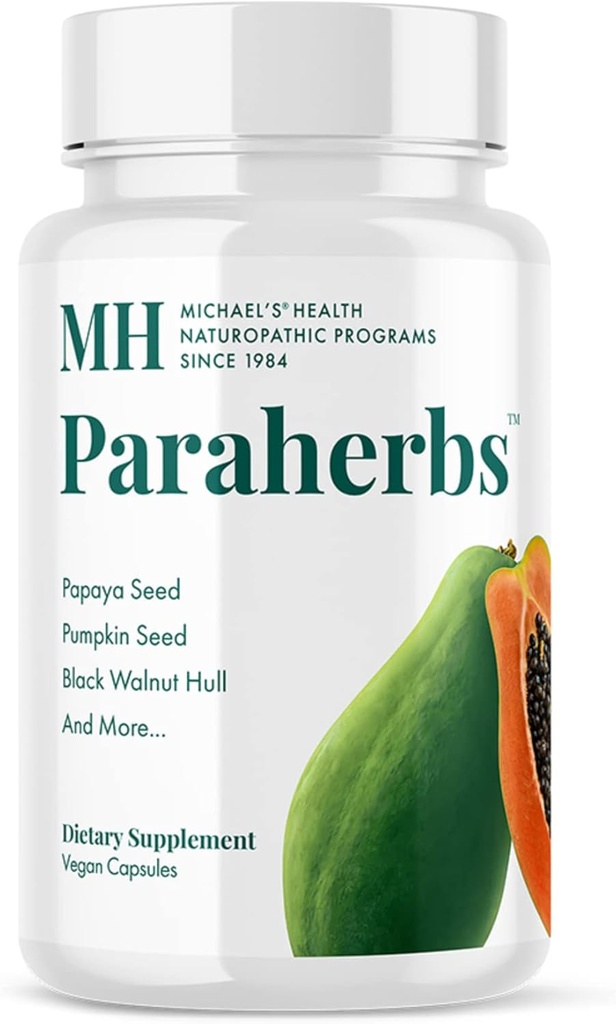 MICHAEL'S Health Naturopathic Programs Paraherbs - 60 capsule vegetariane - Fibre per sostenere il tratto intestinale - Kosher - 15 Serve