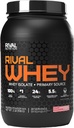 Rivalus Rivalwhey – Creme di fragola 2lb - 100% Whey Protein, Whey Protein Isolate Primary Source, Clean Nutritional Profile, BCAAs, No Banned Substances, Made in USA