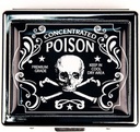 Concentrato Poison 7 giorni cromato Shiny Silver Pill Organizer con specchio interno ha 8 scomparti separati Rectangle 7 giorni Pill Box Pill Case