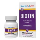 Überlegene Quelle Biotin 10.000 mcg - Tägliche Ergänzung unterstützt Haargesundheit & Wachstum - Natürliche Biotin-Ergänzungen Gesunde Nägel & Haut - 60 sublingual Dissolving Tabletten