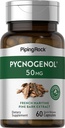 Piping Rock Pycnogenol Supplement | 50 mg | 60 Kapseln | Französisch Maritime Pine Bark Extract | Pinus Pinaster für Männer und Frauen | Non-GMO, Gluten Kostenlos