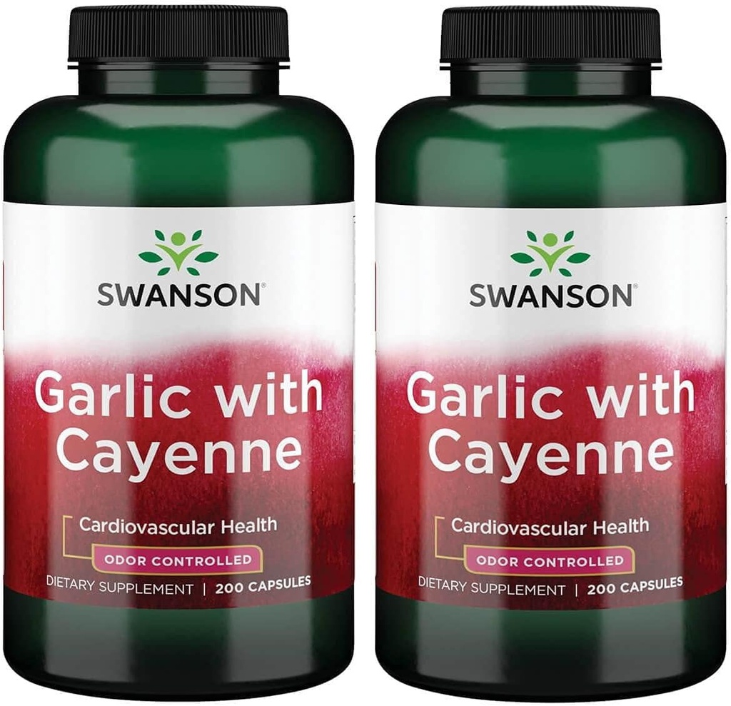 Aglio Swanson con Cayenne 200 capsule (2 Confezione)