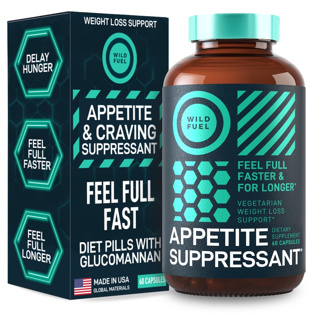 Appetitzügler für Weight Loss, Hunger Suppressant - Diät Pillen, die schnell für Frauen und Männer arbeiten - Garcinia Cambogia, Glucomannan, Weiß Kidney Bean Carb Blocker und Fat Burner - 60 Veggie Caps