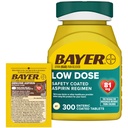 Bayer Aspirin 81mg compresse rivestite enteriche 300ct e 2 Count Travel Pack di Aspirina genuina 325mg compresse rivestite