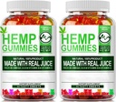 (2 Pack) Hanfgummis - 90PCS Stress Relief Fruchtiger Gummy Bear mit Hanföl