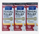 Spray pour pompe de protection nasale pour soins familiaux .5OZ [ Paquet de 3 ]