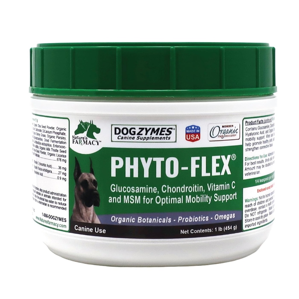 Dogzymes Phyto Flex - Glucosamin, Chondroitin, MSM und Hyaluronsäure... (1 Pfund)