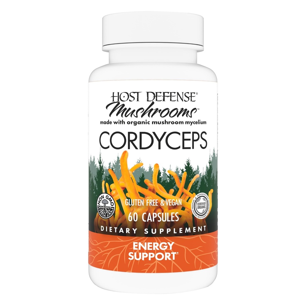 Capsule Cordyceps - Integratore di supporto per l'energia e l'immune - Supplemento per la salute del rene con Cordyceps - Integratore di supporto per l'assistenza all'assunzione di ossigeno - 60 Capsule (30 Serve)*