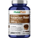 NusaPure Valerian Root 20:1 Extrakt, 250 mg Äquivalent zu 5000mg Pro Veggie Caps, 250 Count, Vegan, Non-GMO, Bioperine