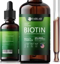 FabLab Biotin con Collagen, Keratin e Saw Palmett 25000msg Estratto - Sano Capelli Pelle & Unghie per Adulti, No Filler, No Stearate-Anti Invecchiamento Vitamine di Collagene per Uomini & Donne- 2 Fl Oz