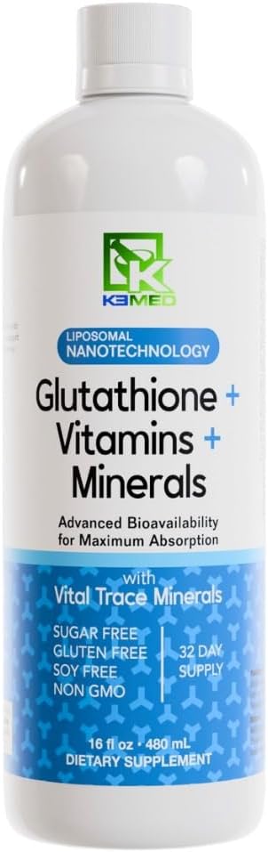 Nanonährstoff Glutathion + Vitamine + Mineralien | Liposomale Nanotechnologie | 100% natürliche Inhaltsstoffe | 16 Fl. Oz. | 32 Servierungen