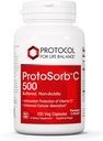 Protocollo Protosorb C 500 - Vitamina C altamente assorbibile - per il Sistema Immune & Bone Health Supplement* - con Acido Alfa-Lipoico - Buffered, Vitamina Non Acidica C - 100 Caps Veg