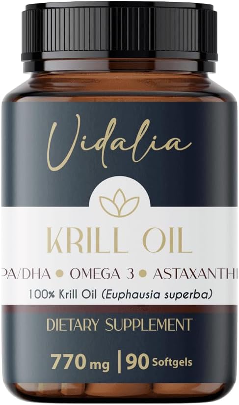 Vidalia Fornisce una Potente Fonte di Omega-3 derivata dall'olio di Krill antartico, alto contenuto di PHOSPHOLIPIDS, Choline e ASTAXANTHIN, offrendo la biodisponibilità superiore. Metalli pesanti liberi.