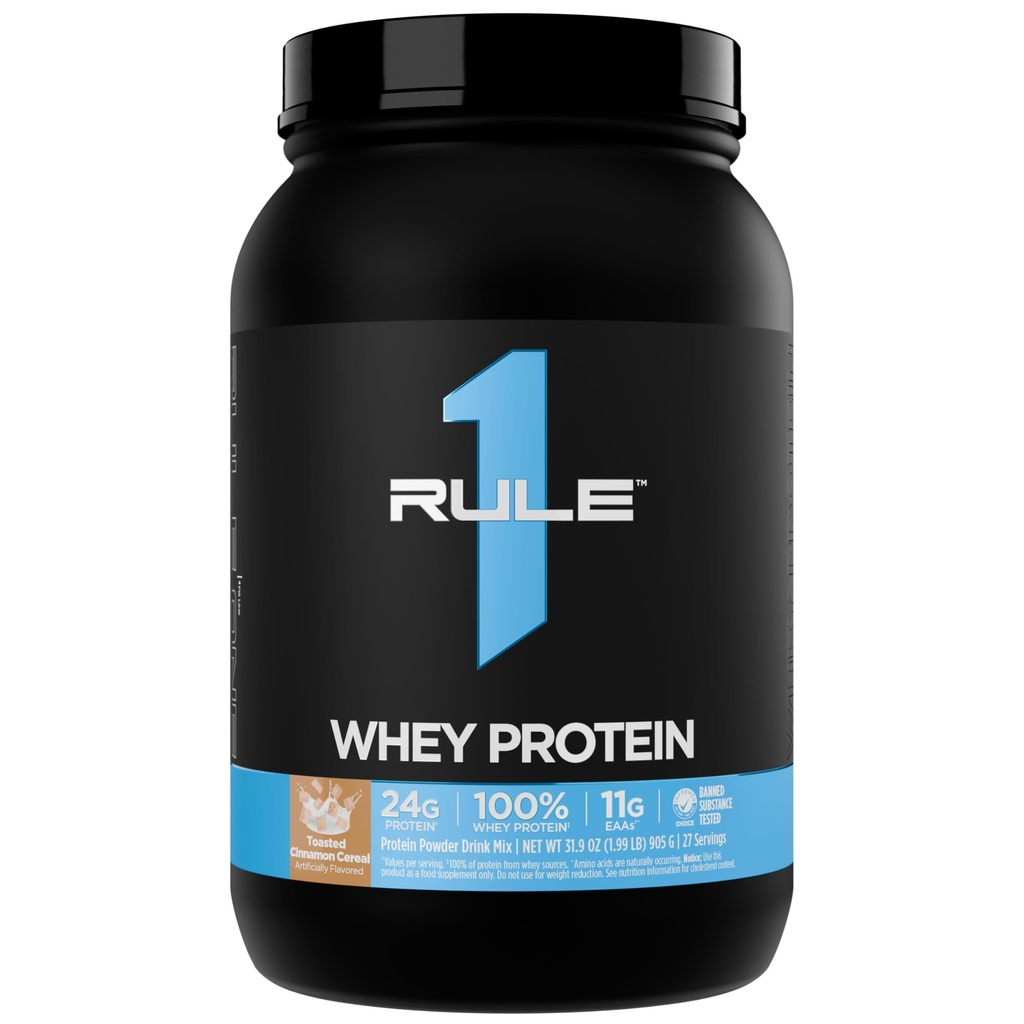 Regola 1 Whey Protein – 24g Proteine ad azione rapida da fonti all-Whey con EAAs e BCAA per il recupero di allenamento o in qualsiasi momento uso (2 Pounds*, Cereali di cannella tostati)