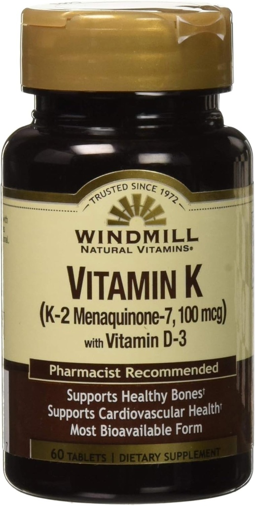 Vitamin K2 (MK7) mit Vitamin D3 60 Tabletten