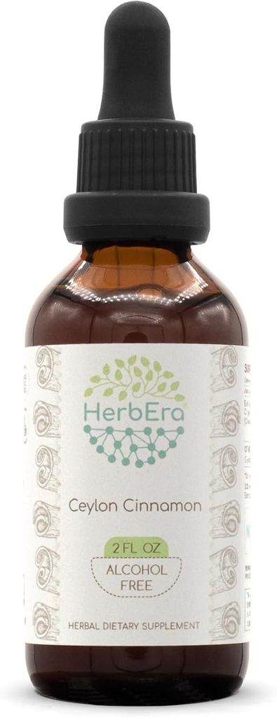 Ceylon Cinnamon B60 Alkoholfreie Kräuterextrakt-Tinktur, Konzentrierte flüssige Tropfen natürliches Cinnamon (Cinnamomum Verum) (2 fl oz)