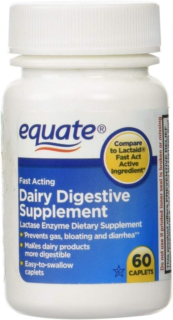 Integratore digestivo dei latticini di azione rapida, 60ct