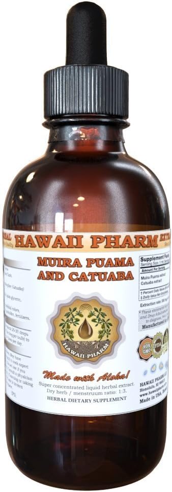 Hawaii Pharm Muira Puama und Catuaba Flüssigextrakt Tincture 4 Oz (120ml)