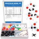 Kit modèle moléculaire Swpeet 125 Pcs pour professeur de modèles moléculaires inorganiques et organiques et kit étudiant de 16 ans et plus - 54 atomes et 70 liens et 1 outil de suppression de lien court - Jouets scientifiques