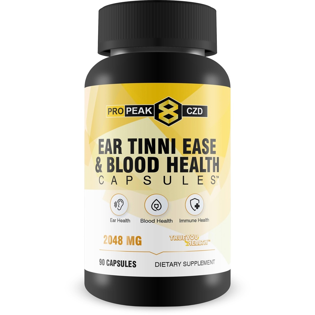 Natürliche Tinnitus Relief Ohr Tinnie Ease Immune Boost - Unsere beste Tinnitus Relief für Ringen Ohren Immununterstützung Ergänzung - Blut Booster - Ohr Gesundheit - Immune Boost Blut Builder Blut Gesundheit Pillen